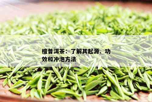 檀普洱茶：了解其起源、功效和冲泡方法