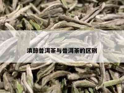 滇醇普洱茶与普洱茶的区别