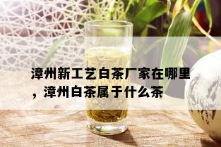 漳州新工艺白茶厂家在哪里，漳州白茶属于什么茶