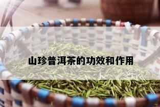 山珍普洱茶的功效和作用