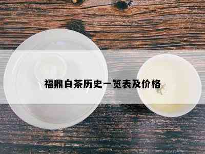 福鼎白茶历史一览表及价格