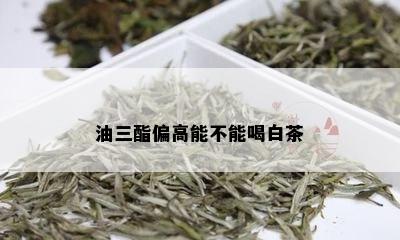 油三酯偏高能不能喝白茶