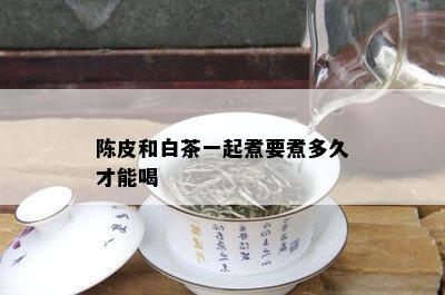 陈皮和白茶一起煮要煮多久才能喝