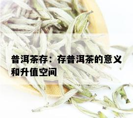 普洱茶存：存普洱茶的意义和升值空间