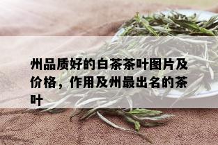 州品质好的白茶茶叶图片及价格，作用及州最出名的茶叶