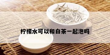 柠檬水可以和白茶一起泡吗