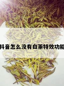 抖音怎么没有白茶特效功能