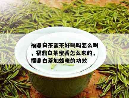 福鼎白茶蜜茶好喝吗怎么喝，福鼎白茶蜜香怎么来的，福鼎白茶加蜂蜜的功效