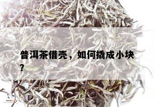 普洱茶借壳，如何撬成小块？