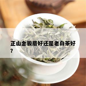 正山金骏眉好还是老白茶好？