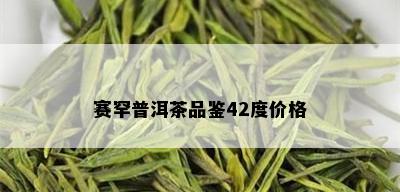 赛罕普洱茶品鉴42度价格