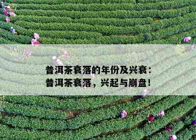 普洱茶衰落的年份及兴衰：普洱茶衰落，兴起与崩盘！