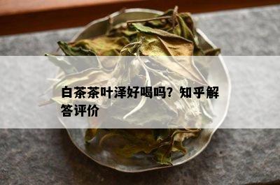 白茶茶叶泽好喝吗？知乎解答评价