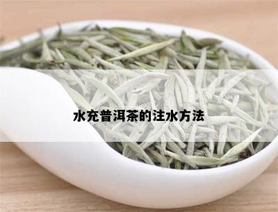 水充普洱茶的注水方法