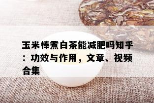 玉米棒煮白茶能减肥吗知乎：功效与作用，文章、视频合集