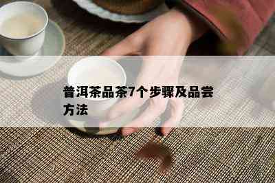 普洱茶品茶7个步骤及品尝方法