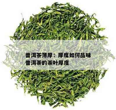 普洱茶薄厚：厚度如何品味普洱茶的茶叶厚度