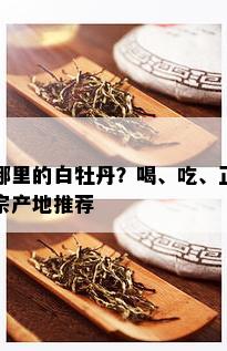 哪里的白牡丹？喝、吃、正宗产地推荐