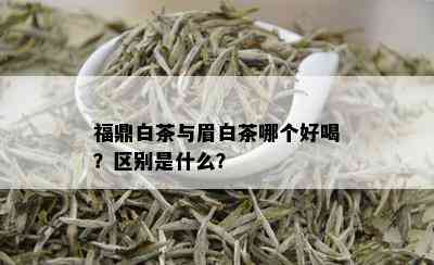 福鼎白茶与眉白茶哪个好喝？区别是什么？