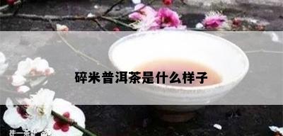 碎米普洱茶是什么样子