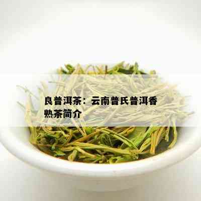 良普洱茶：云南普氏普洱香熟茶简介