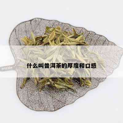 什么叫普洱茶的厚度和口感