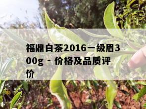 福鼎白茶2016一级眉300g - 价格及品质评价