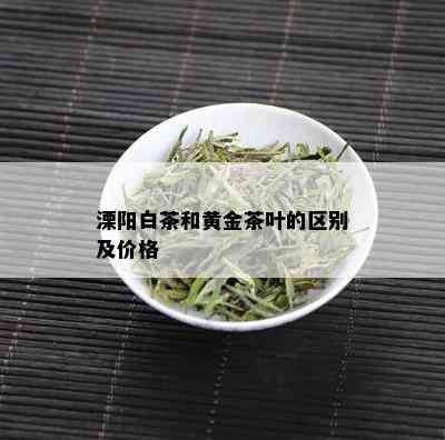 溧阳白茶和黄金茶叶的区别及价格