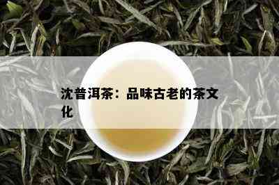 沈普洱茶：品味古老的茶文化