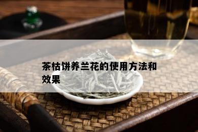 茶枯饼养兰花的使用方法和效果