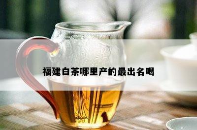 福建白茶哪里产的最出名喝