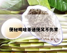 便秘喝啥茶通便又不伤胃