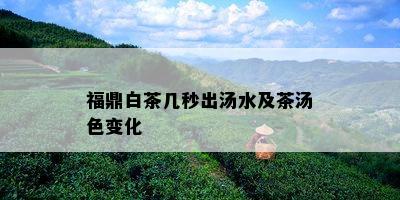 福鼎白茶几秒出汤水及茶汤色变化