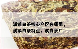 溪镇白茶核心产区在哪里，溪镇白茶特点，溪白茶厂