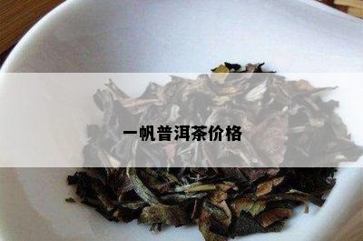 一帆普洱茶价格