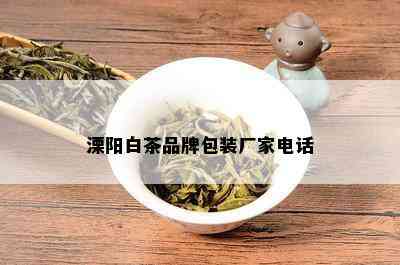 溧阳白茶品牌包装厂家电话