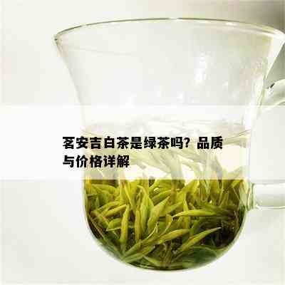 茗安吉白茶是绿茶吗？品质与价格详解