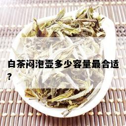 白茶闷泡壶多少容量最合适?