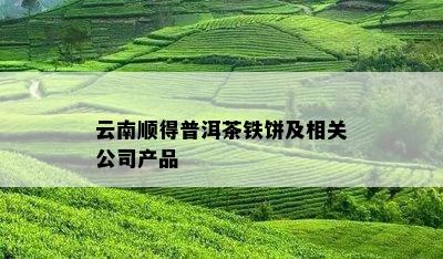 云南顺得普洱茶铁饼及相关公司产品