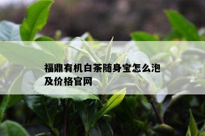 福鼎有机白茶随身宝怎么泡及价格官网