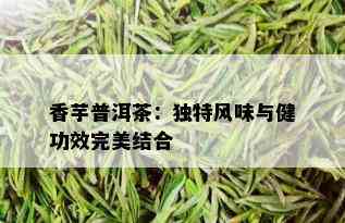 香芋普洱茶：独特风味与健功效完美结合