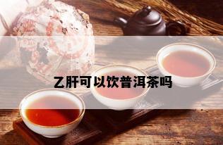 乙肝可以饮普洱茶吗