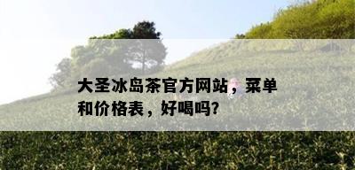 大圣冰岛茶官方网站，菜单和价格表，好喝吗？