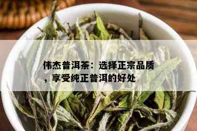 伟杰普洱茶：选择正宗品质，享受纯正普洱的好处