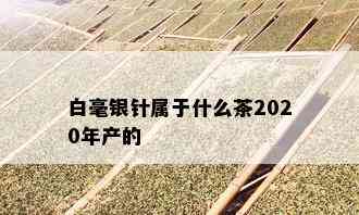 白毫银针属于什么茶2020年产的