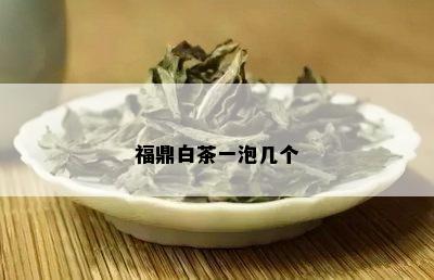 福鼎白茶一泡几个