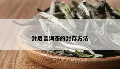 封后普洱茶的封存方法