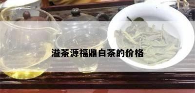 溢茶源福鼎白茶的价格