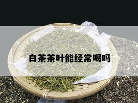 白茶茶叶能经常喝吗