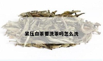 紧压白茶要洗茶吗怎么洗